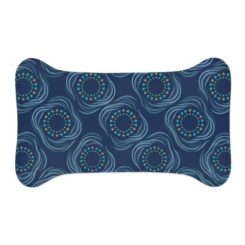 Caribbean Unity Island Stars Pet Feeding Mats — other view