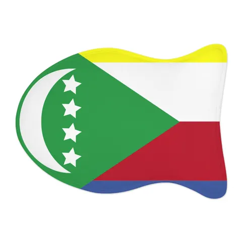Comoros Green Triangle & Stripes Pet Feeding Mats — other view