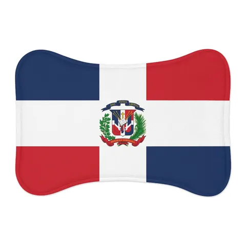 Dominican Republic Cross & Quarters Pet Feeding Mats — other view