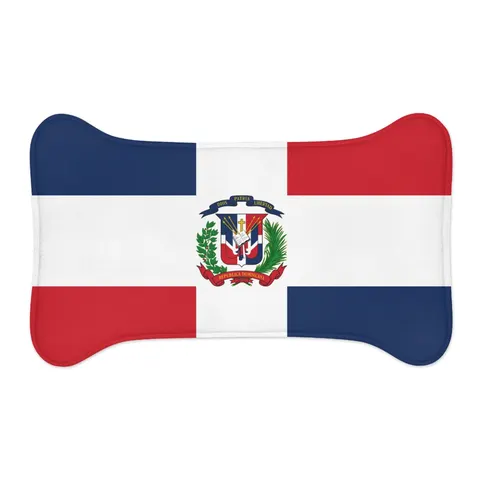 Dominican Republic Cross & Quarters Pet Feeding Mats — other view