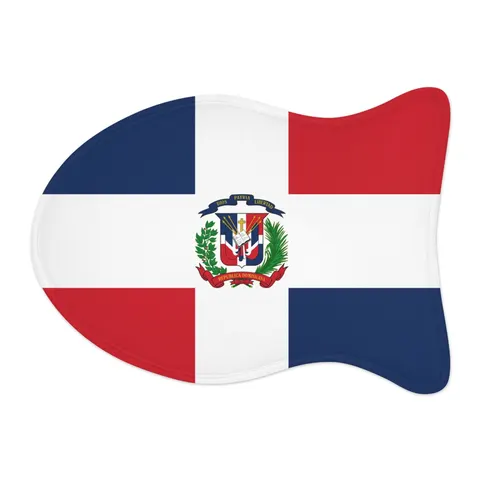 Dominican Republic Cross & Quarters Pet Feeding Mats — other view