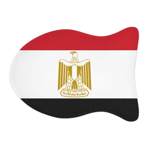 Egypt Red White Black Emblem Pet Feeding Mats — other view