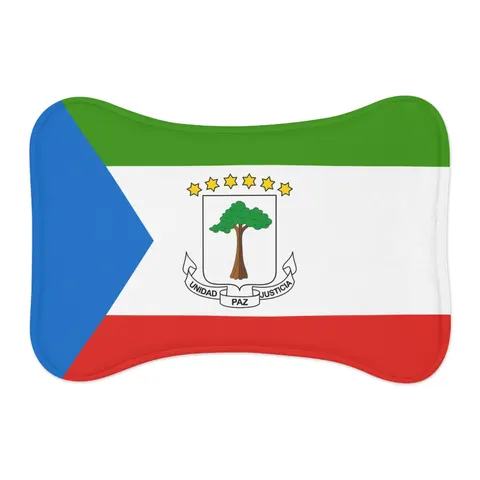 Equatorial Guinea Tricolor & Triangle Pet Feeding Mats — other view