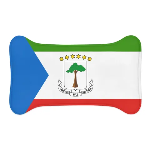 Equatorial Guinea Tricolor & Triangle Pet Feeding Mats — other view