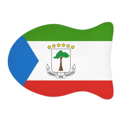 Equatorial Guinea Tricolor & Triangle Pet Feeding Mats — other view