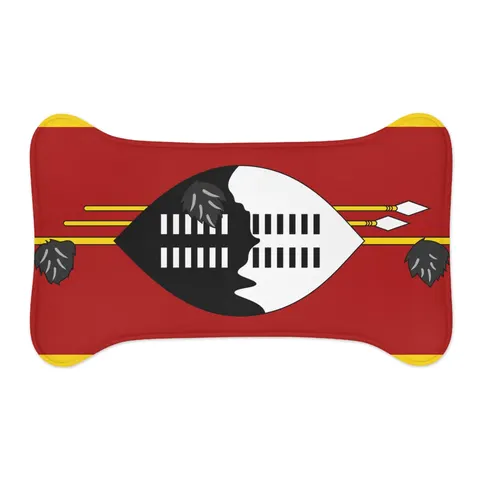 Eswatini Blue Red Yellow Shield Pet Feeding Mats — other view
