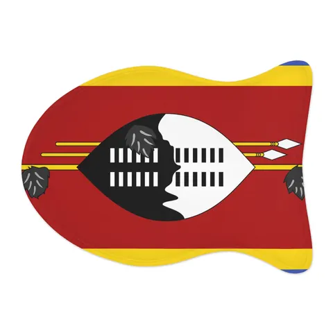 Eswatini Blue Red Yellow Shield Pet Feeding Mats — other view