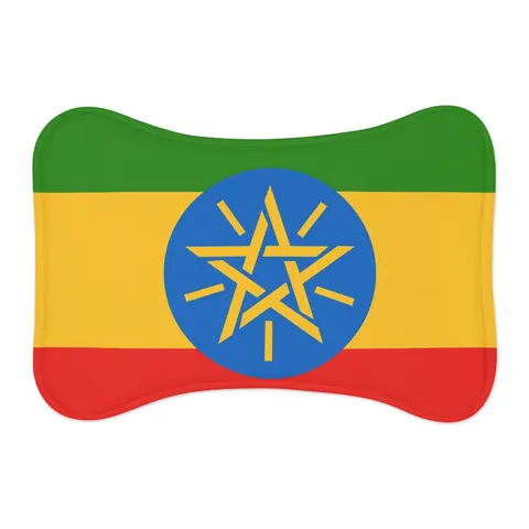 Ethiopia Green Yellow Red Pet Feeding Mats — other view