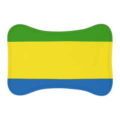 Gabon Green Yellow Blue Pet Feeding Mats — other view
