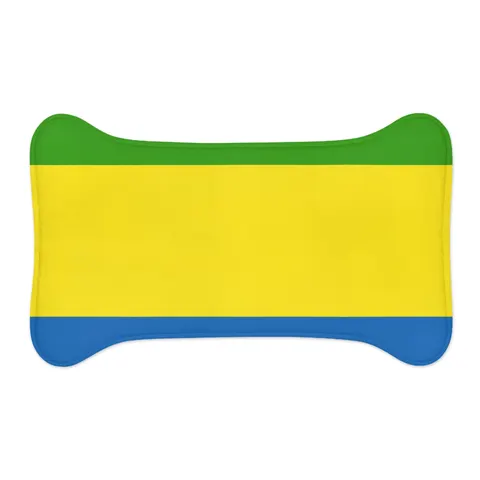 Gabon Green Yellow Blue Pet Feeding Mats — other view