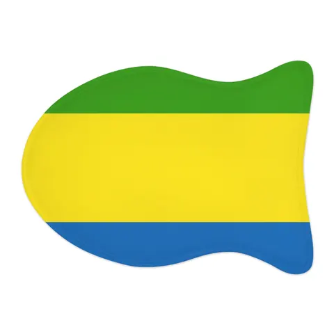 Gabon Green Yellow Blue Pet Feeding Mats — other view