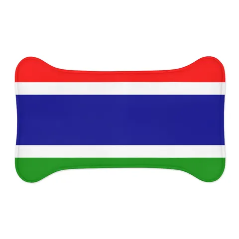 Gambia Red Blue Green Pet Feeding Mats — other view