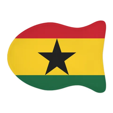 Ghana Red Gold Green & Star Pet Feeding Mats — other view