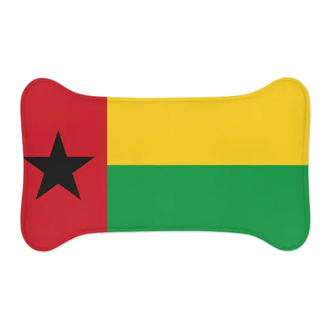 Guinea-Bissau Red Yellow Green Star Pet Feeding Mats — other view