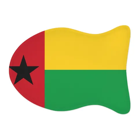 Guinea-Bissau Red Yellow Green Star Pet Feeding Mats — other view