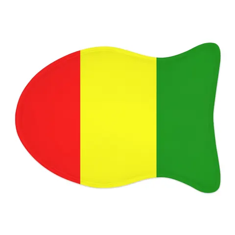 Guinea Red Yellow Green Pet Feeding Mats — other view