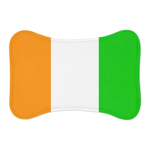 Côte d’Ivoire Orange White Green Pet Feeding Mats — other view