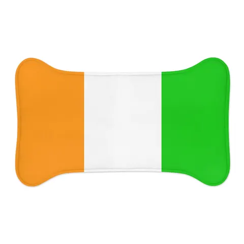 Côte d’Ivoire Orange White Green Pet Feeding Mats — other view
