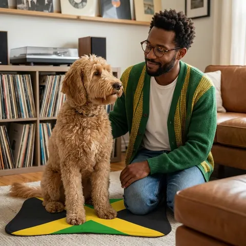 Jamaica Gold Cross Pet Feeding Mats