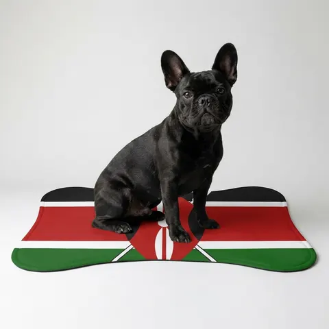 Kenya Black Red Green Stripes Pet Feeding Mats