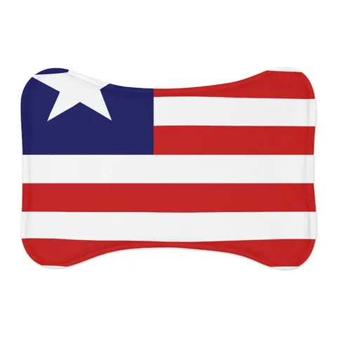 Liberia Stripes & Single Star Pet Feeding Mats — other view