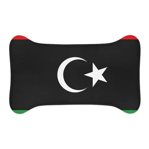 Libya Red Black Green Crescent Pet Feeding Mats — other view
