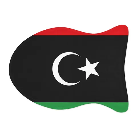 Libya Red Black Green Crescent Pet Feeding Mats — other view