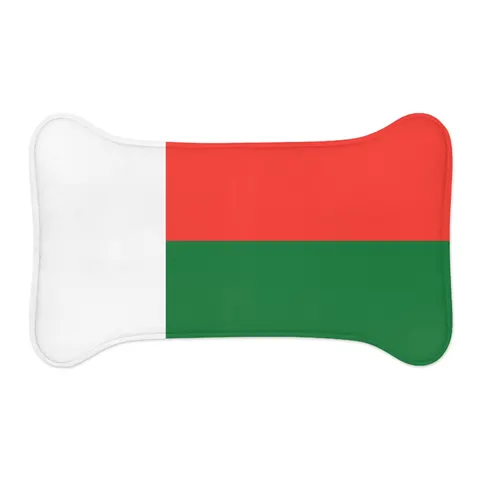 Madagascar White Red Green Pet Feeding Mats — other view