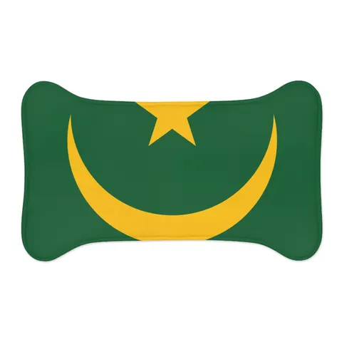 Mauritania Green Gold Crescent Pet Feeding Mats — other view