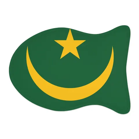 Mauritania Green Gold Crescent Pet Feeding Mats — other view