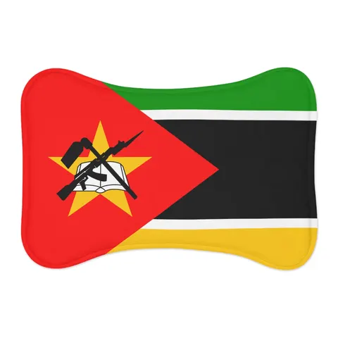 Mozambique Green Black Yellow Pet Feeding Mats — other view