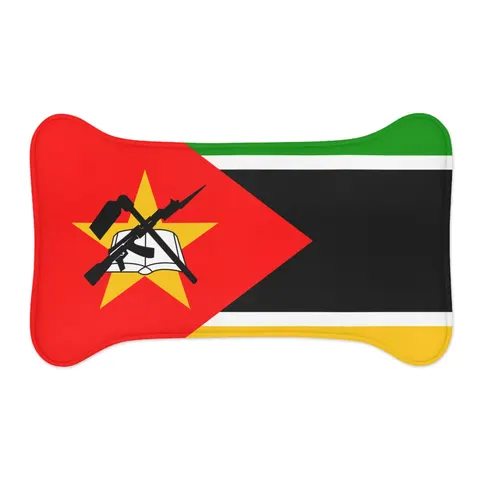 Mozambique Green Black Yellow Pet Feeding Mats — other view