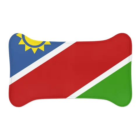 Namibia Diagonal Blue Red Green Pet Feeding Mats — other view