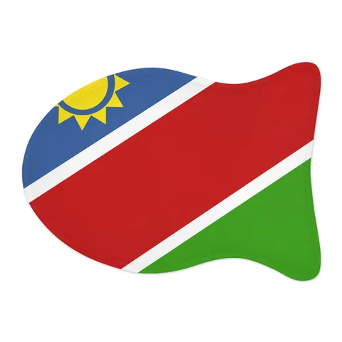 Namibia Diagonal Blue Red Green Pet Feeding Mats — other view