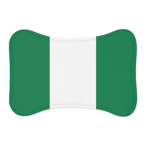 Nigeria Green & White Stripes Pet Feeding Mats — other view