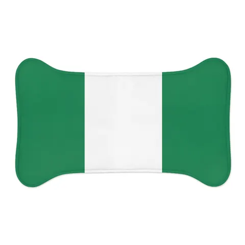 Nigeria Green & White Stripes Pet Feeding Mats — other view