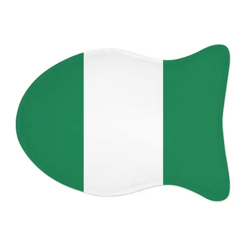 Nigeria Green & White Stripes Pet Feeding Mats — other view