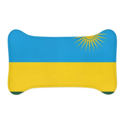 Rwanda Sky Blue & Sun Pet Feeding Mats — other view