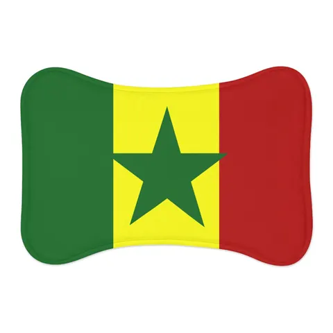 Senegal Green Yellow Red Pet Feeding Mats — other view