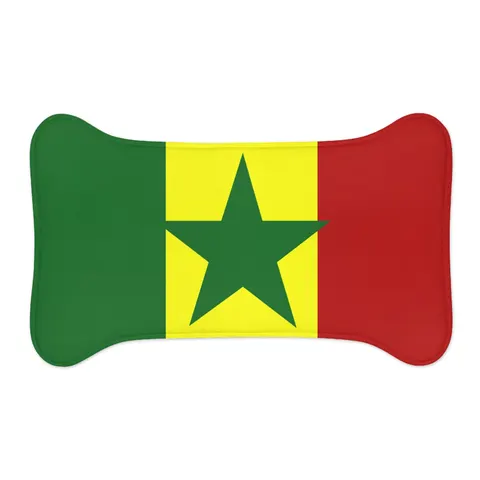 Senegal Green Yellow Red Pet Feeding Mats — other view