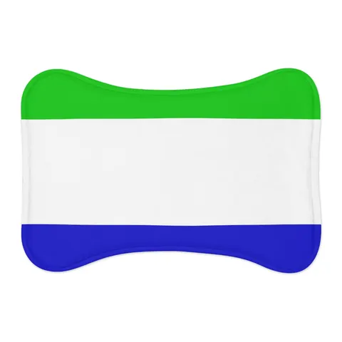 Sierra Leone Green White Blue Pet Feeding Mats — other view