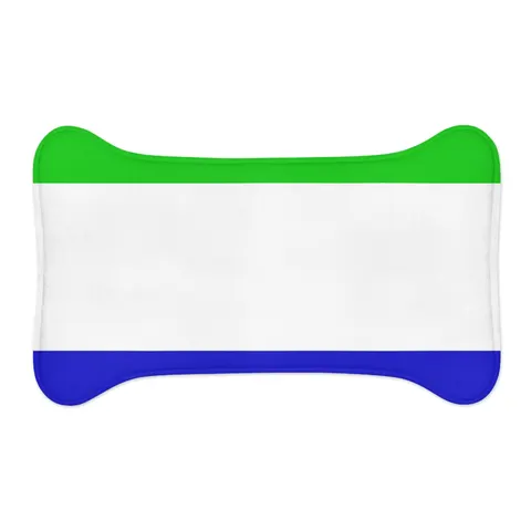 Sierra Leone Green White Blue Pet Feeding Mats — other view