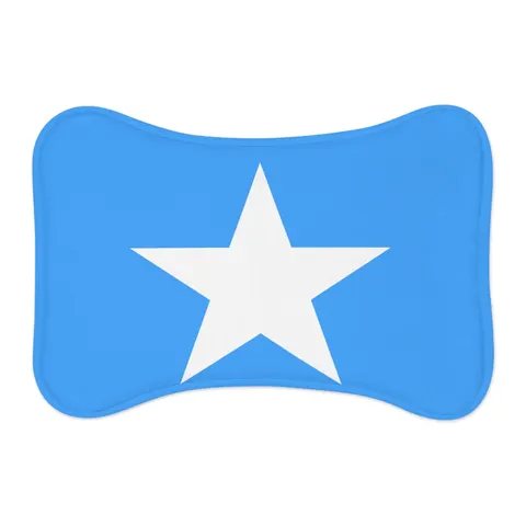 Somalia Blue White Star Pet Feeding Mats — other view