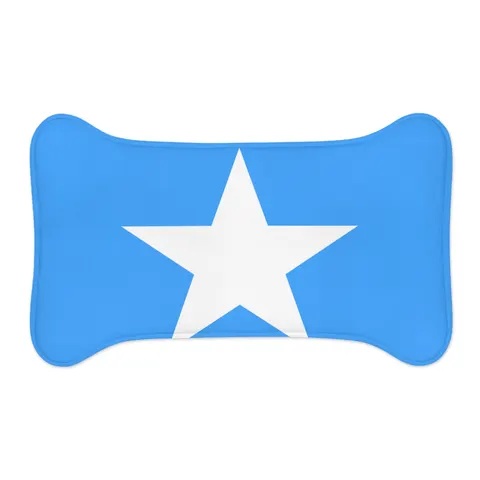 Somalia Blue White Star Pet Feeding Mats — other view