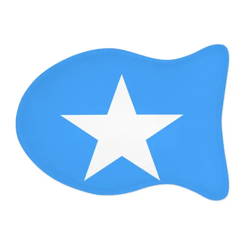 Somalia Blue White Star Pet Feeding Mats — other view