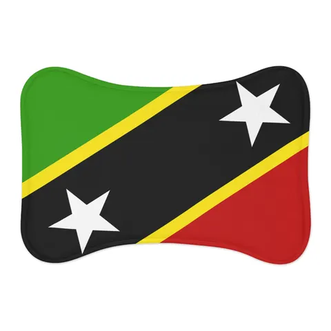 St. Kitts & Nevis Diagonal Stars Pet Feeding Mats — other view