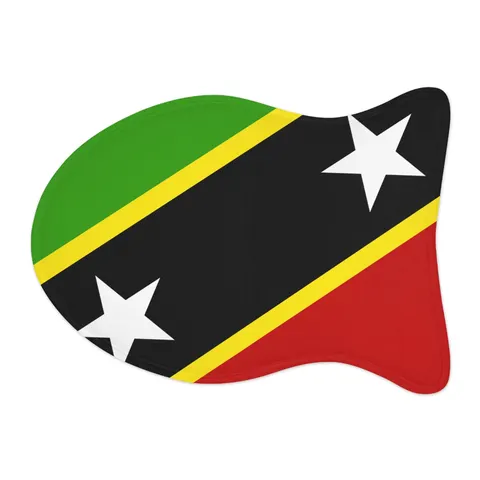 St. Kitts & Nevis Diagonal Stars Pet Feeding Mats — other view