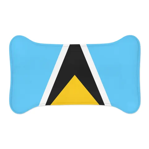 Saint Lucia Blue Triangle Peak Pet Feeding Mats — other view