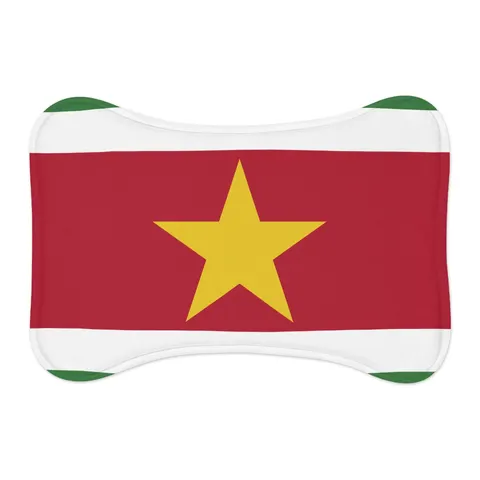Suriname Red Green White Star Pet Feeding Mats — other view