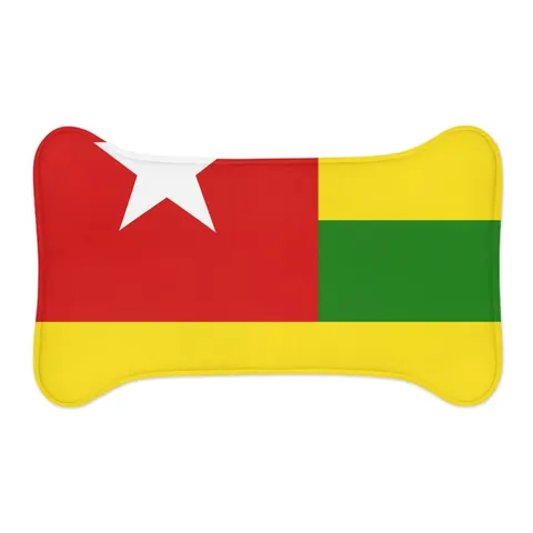 Togo Green Yellow Stripes Pet Feeding Mats — other view